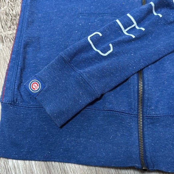 NWT Nike Chicago Cubs Zip Up Sweatshirt Women S Hoodie Full Royal Blue Red - Picture 4 of 7